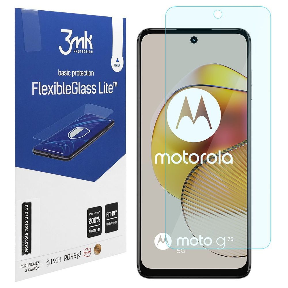 3mk Flexible Glass Lite | Nietłukące Szkło Hybrydowe do Motorola Moto G73 5G