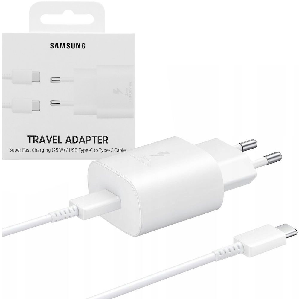 Samsung | Oryginalna Ładowarka Super Fast Charge USB-C | PD 25W | Biała