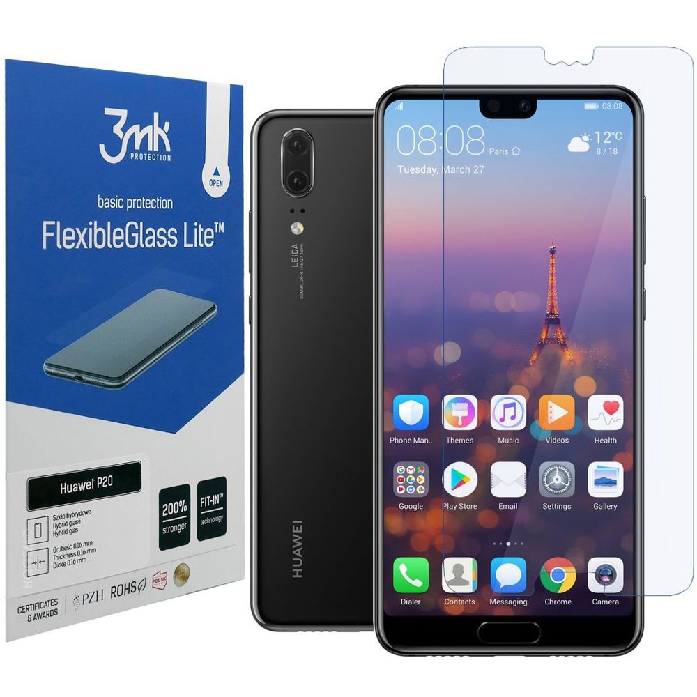 3mk Flexible Glass Lite | Nietłukące Szkło Hybrydowe do Huawei P20