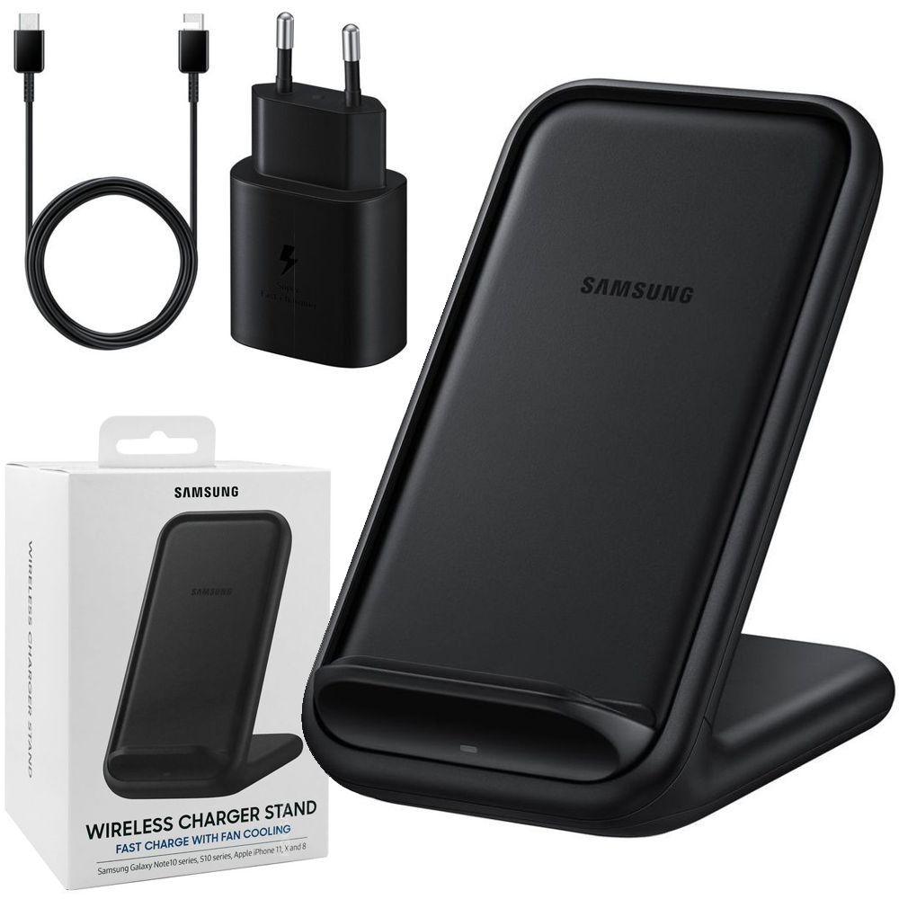 Samsung Wireless Charger Stand | Stacja Ładująca Qi 15W + Ładowarka Sieciowa 25W