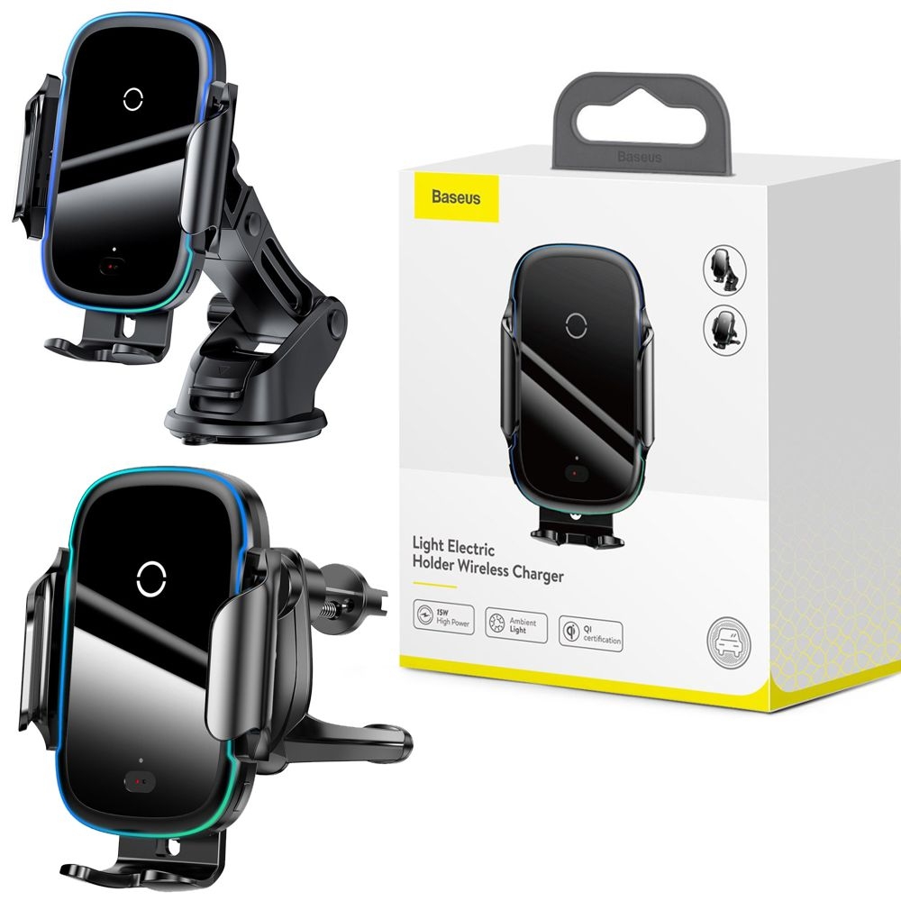 Baseus | Automatyczny Uchwyt Indukcyjny USB-C z Czujnikiem Podczerwieni | do Deski i Kratki | QC 15W