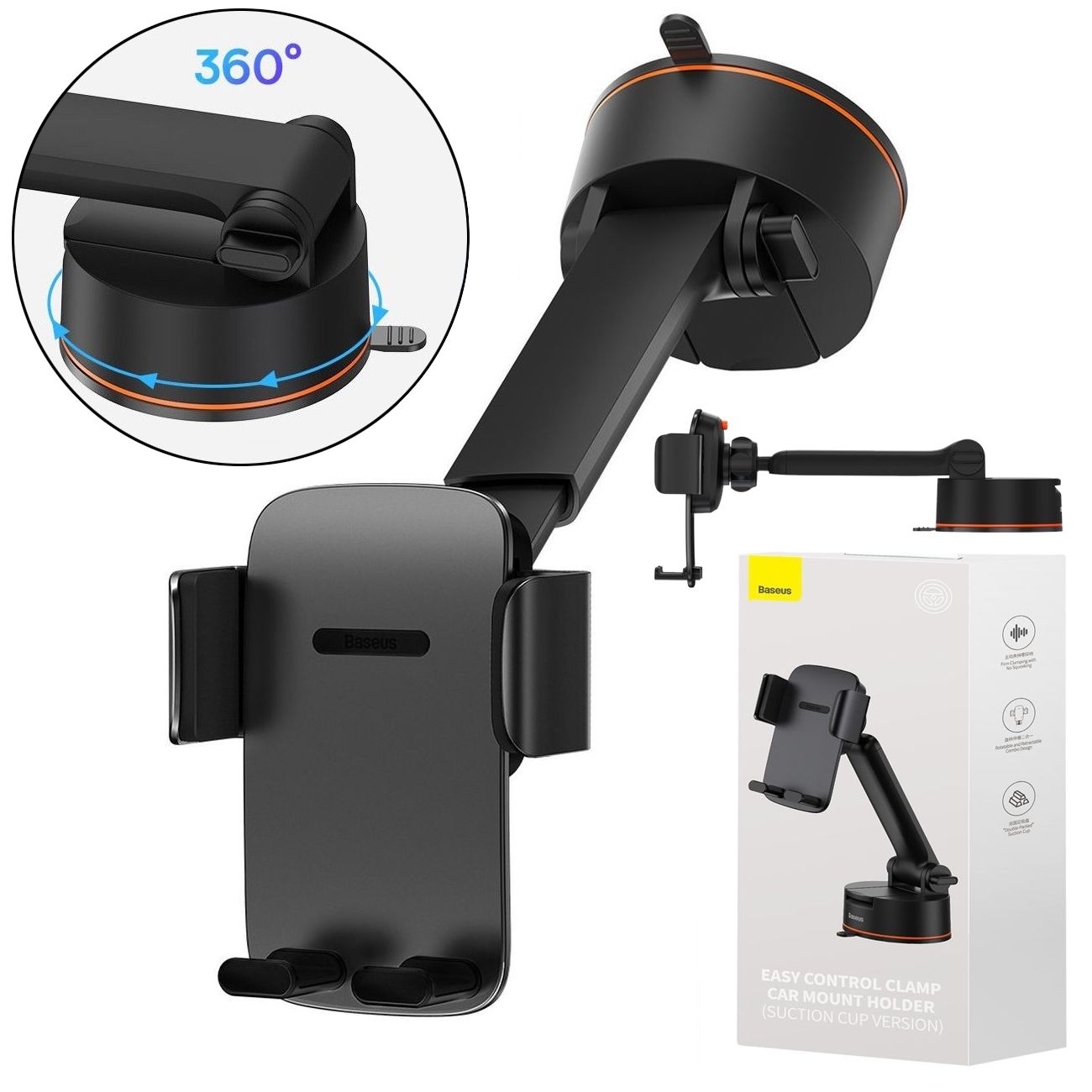 Baseus | Teleskopowy Metalowy Uchwyt Samochodowy na Kokpit