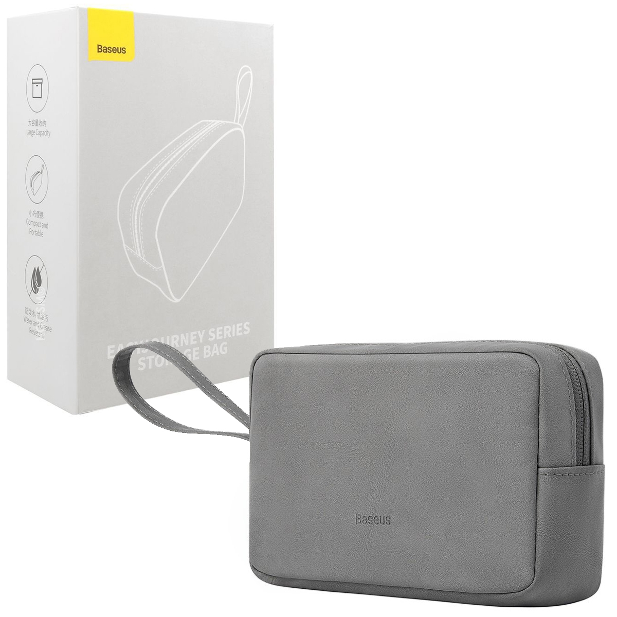 Baseus | Torba Saszetka Kosmetyczka na Akcesoria | Szara