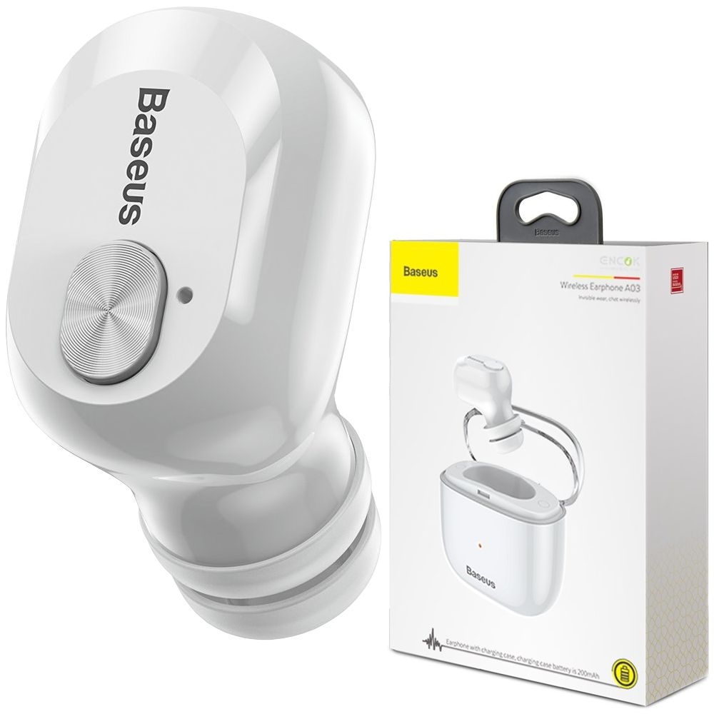 Baseus Encok A03 | Mini Wodoodporna Słuchawka Bluetooth 5.0 z Etui Ładującym