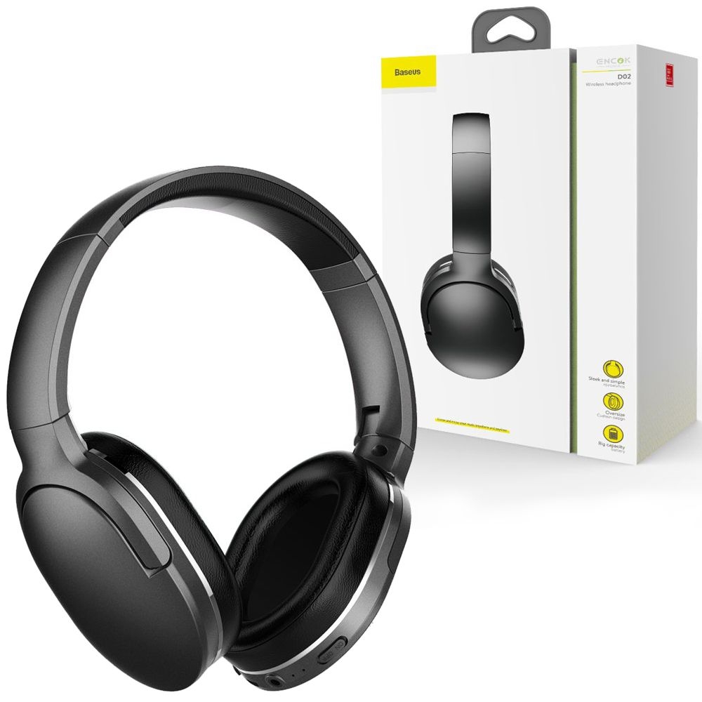 Baseus Encok D02 | Nauszne Bezprzewodowe Słuchawki Bluetooth 5.0 z Mikrofonem