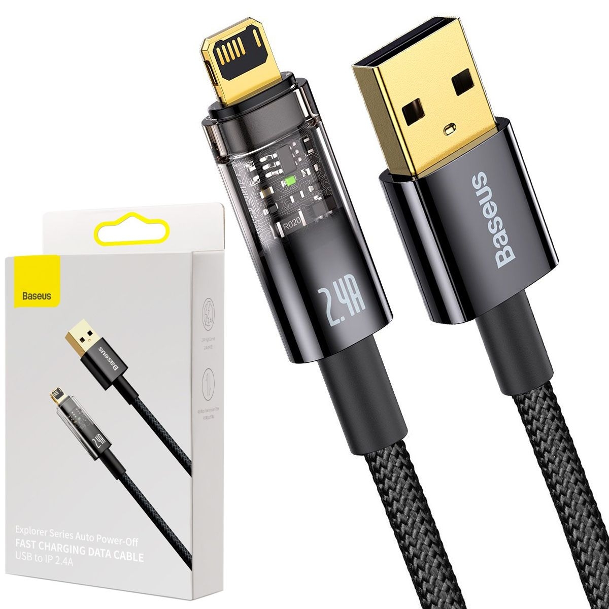 Baseus Explorer | Szybki Kabel USB Apple Lightning 2.4A | 200cm