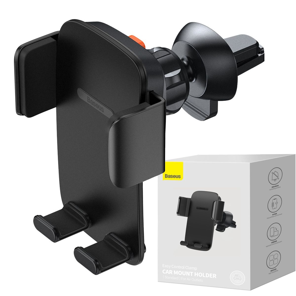 Baseus | Uniwersalny Metalowy Uchwyt Samochodowy na Kratkę Wlotu Powietrza