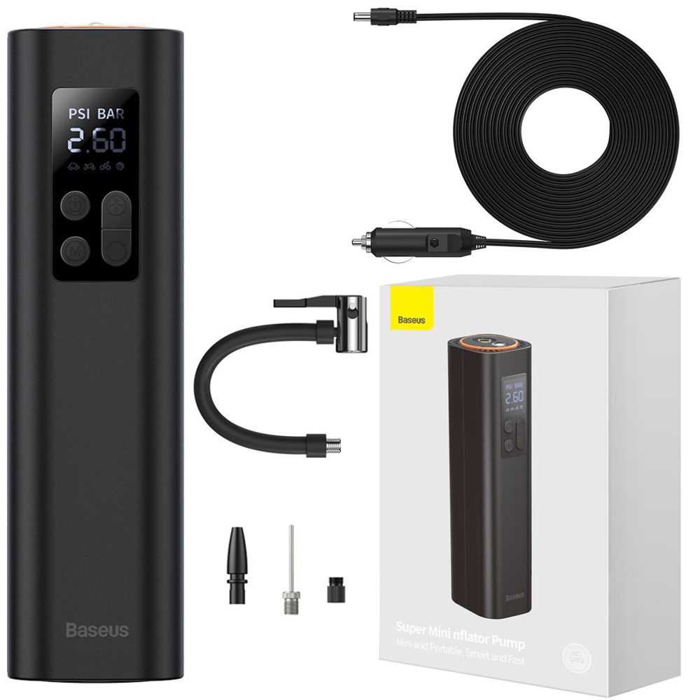 Baseus Mini Inflator | Kompresor Samochodowy Pompka na Gniazdo Zapalniczki 12V