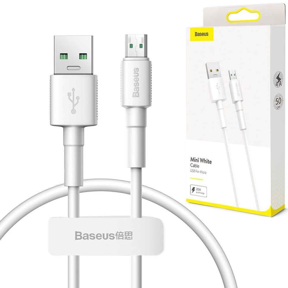 Baseus | Wytrzymały Kabel USB microUSB | 20W 4A | 50cm