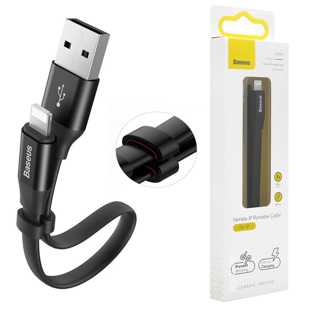 Baseus Nimble | Krótki Kabel Lightning | Apple CarPlay | 23cm