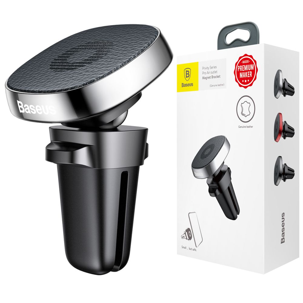 Baseus Privity Series | Magnetyczny Uchwyt Samochodowy na Kratkę | Leather