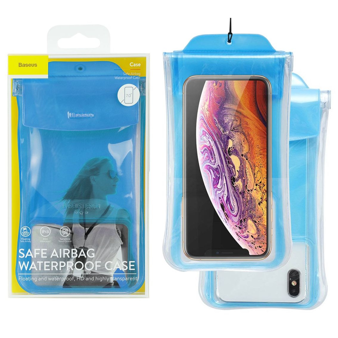 Baseus Safe Airbag | Wodoszczelne Pływające Etui IPX8 | do 7″
