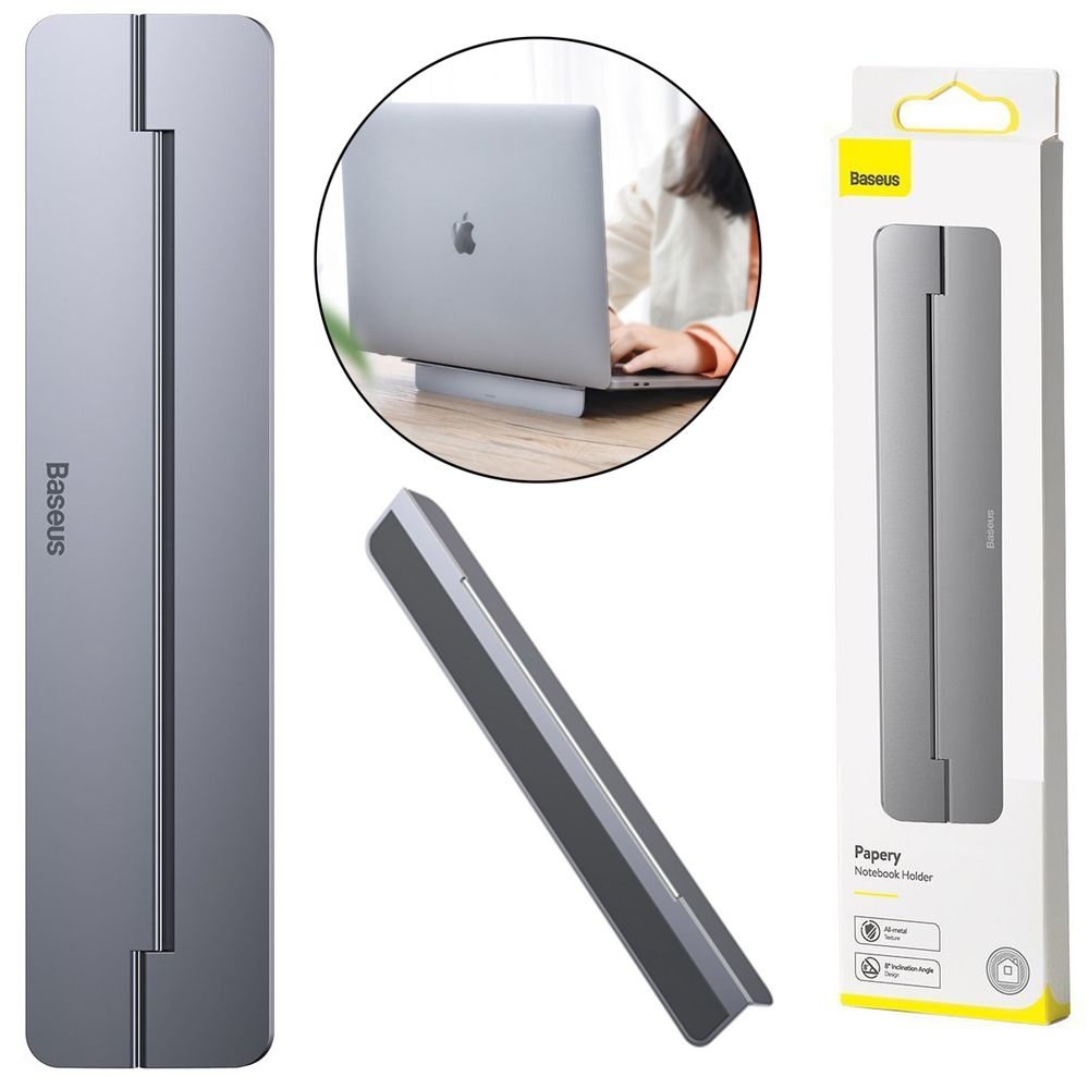 Baseus | Aluminiowa Samoprzylepna Podstawka Kickstand do Laptopa