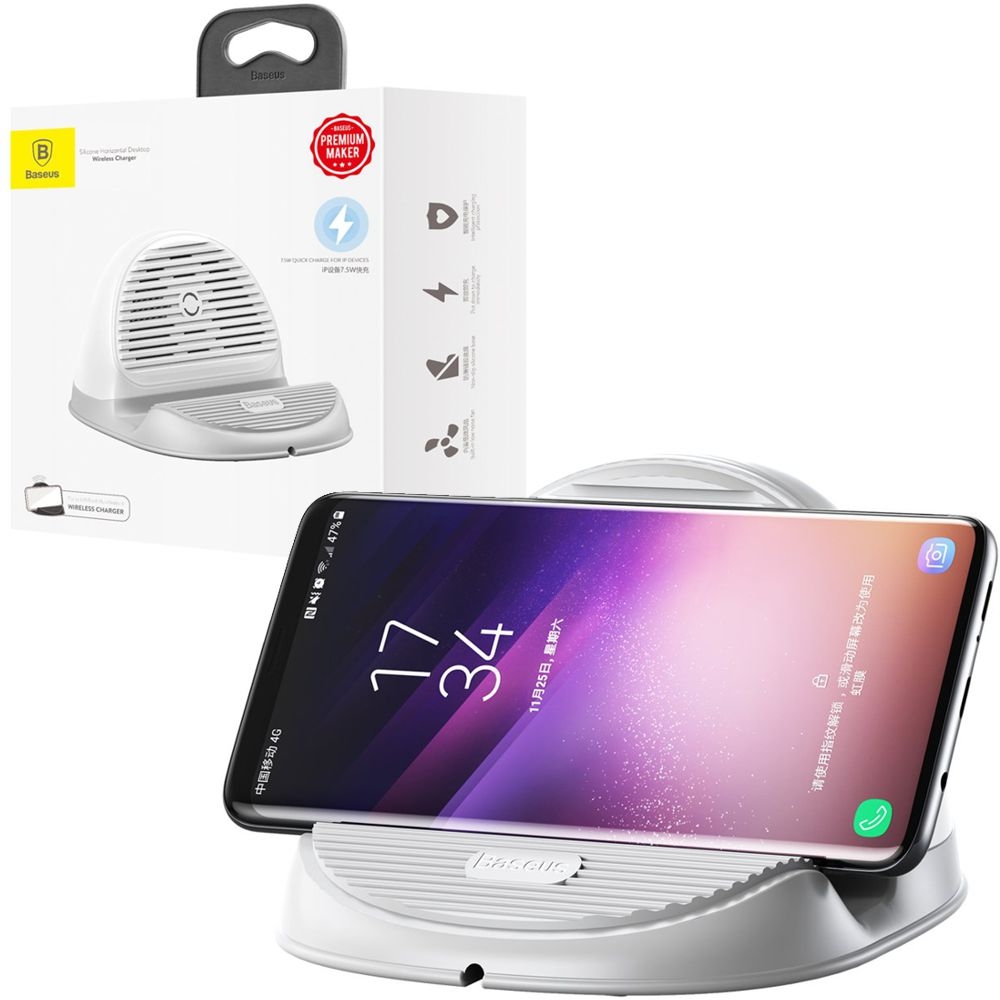 Baseus Silicone | Elastyczna Ładowarka Indukcyjna z Wentylatorem