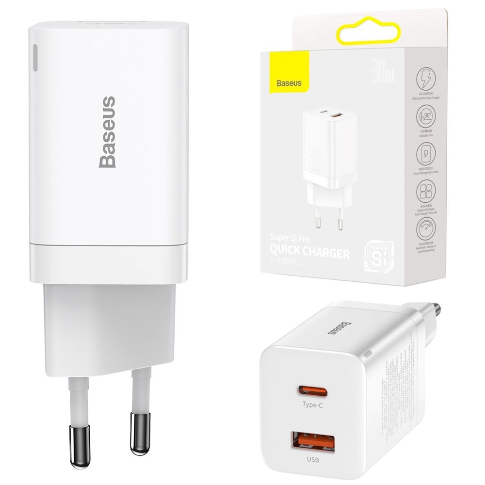 Baseus Super SI | Ładowarka Sieciowa USB USB-C 30W