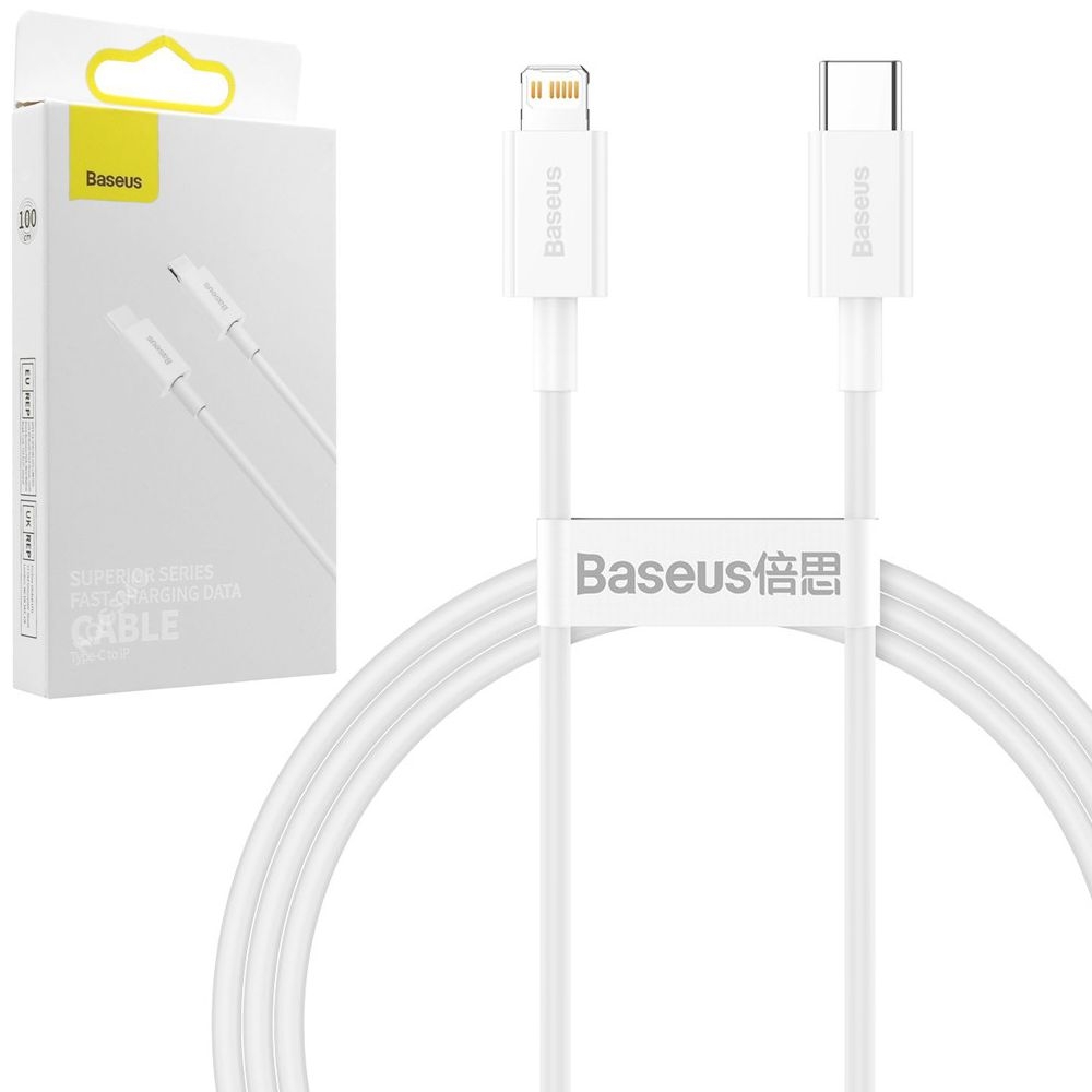 Baseus | Kabel USB-C Apple Lightning | PD 20W | 100cm | Biały