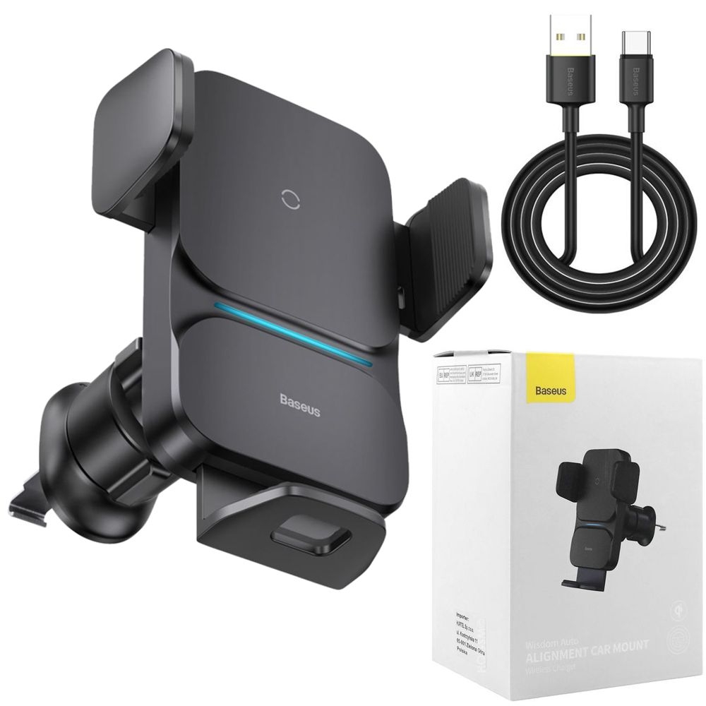 Baseus | Automatyczny Uchwyt Indukcyjny do Kratki 15W + Kabel