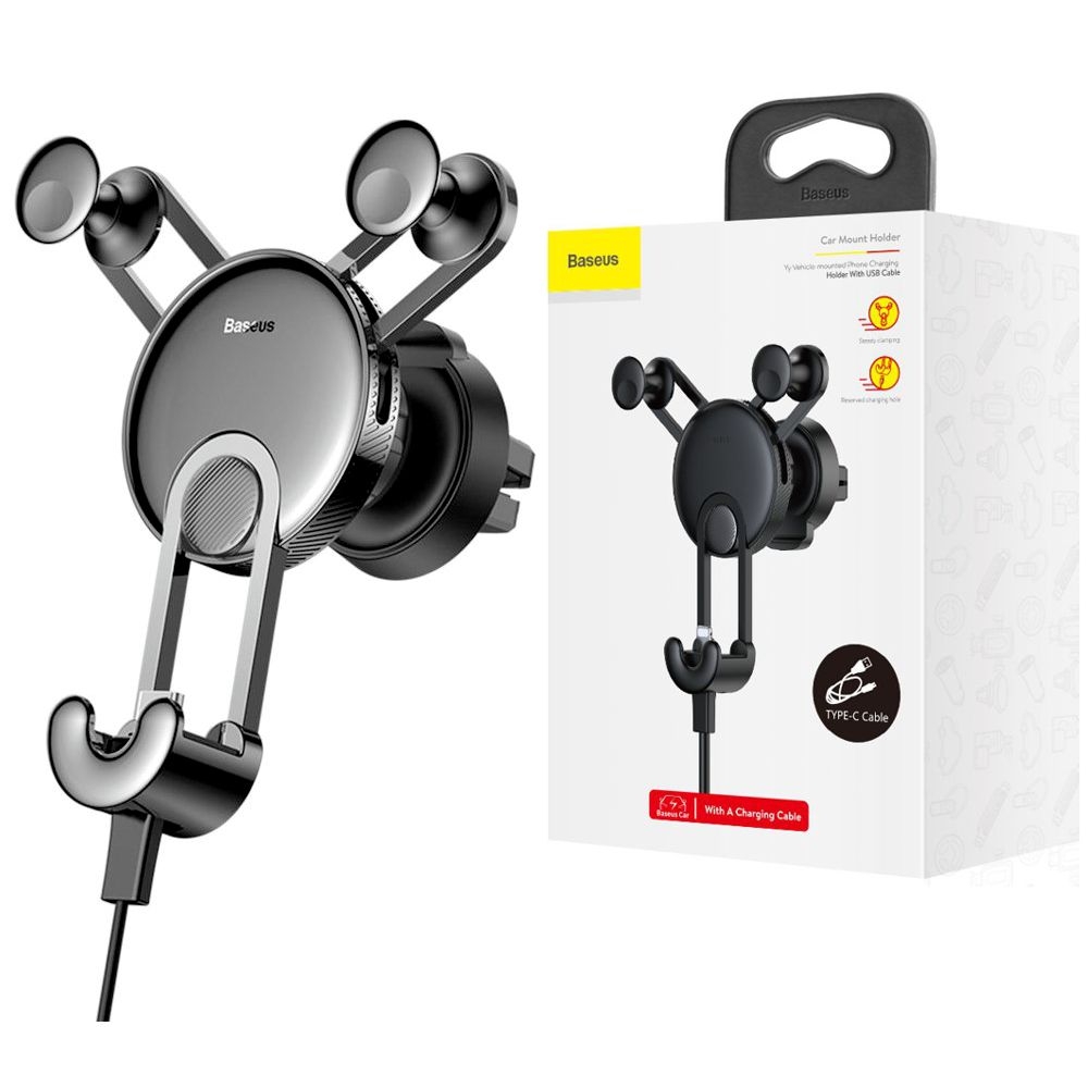 Baseus | Aktywny Uchwyt Samochodowy Android Auto USB-C