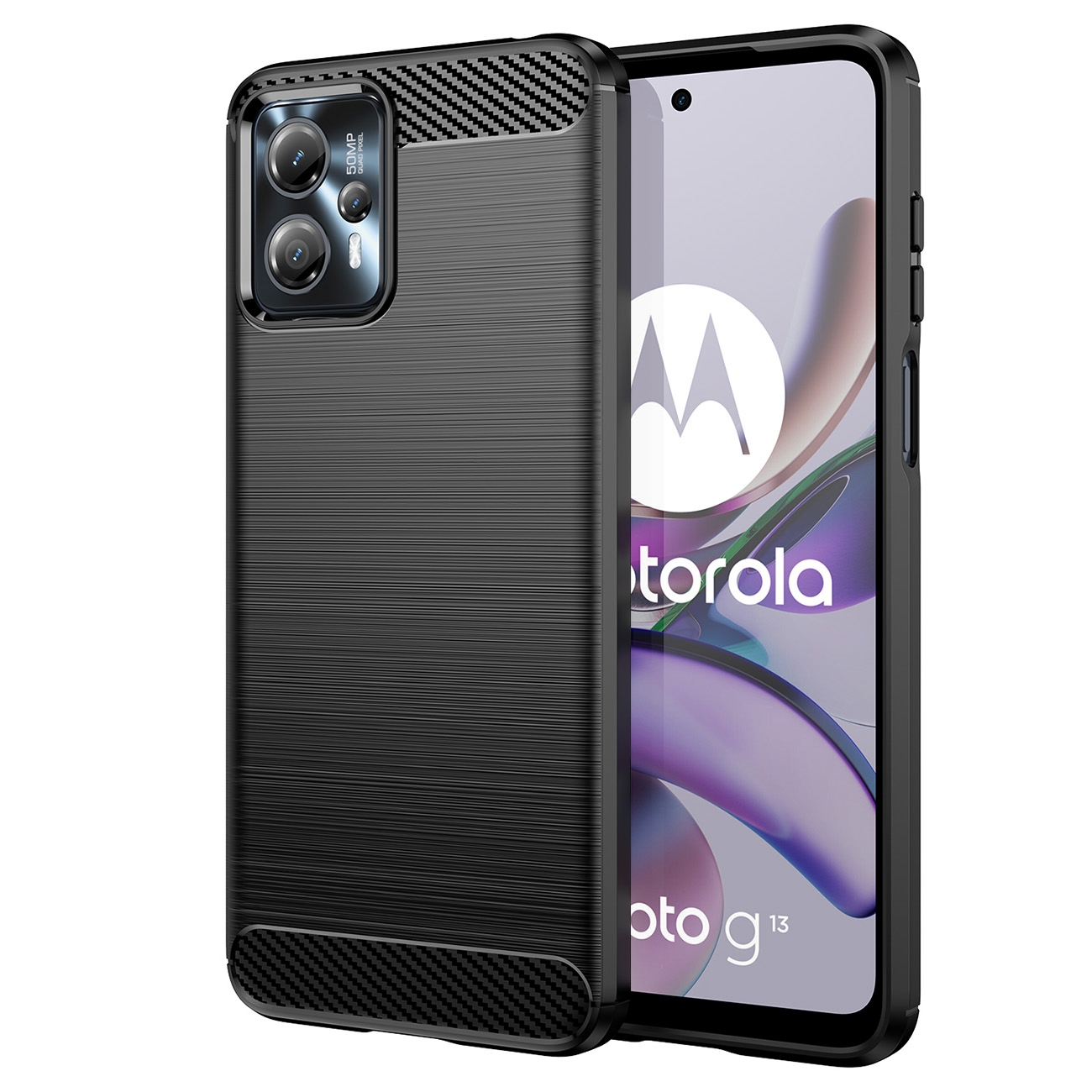 Etui CARBON Soft Case | Coal Black do Motorola Moto G13