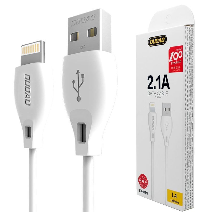 Dudao | Kabel Apple Lightning 2.1A | 200cm | Biały