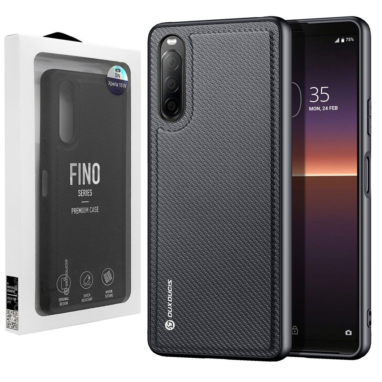 Etui DUX DUCIS Fino | Carbon do Sony Xperia 10 IV