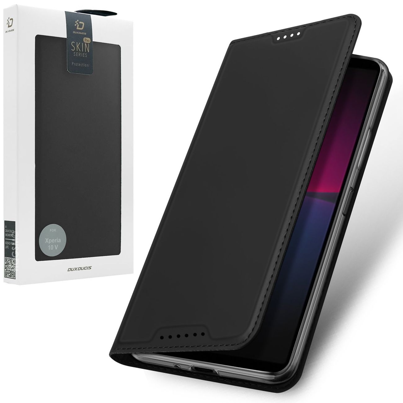 Etui z Klapką | DUX DUCIS | Skin Pro | Black do Sony Xperia 10 V