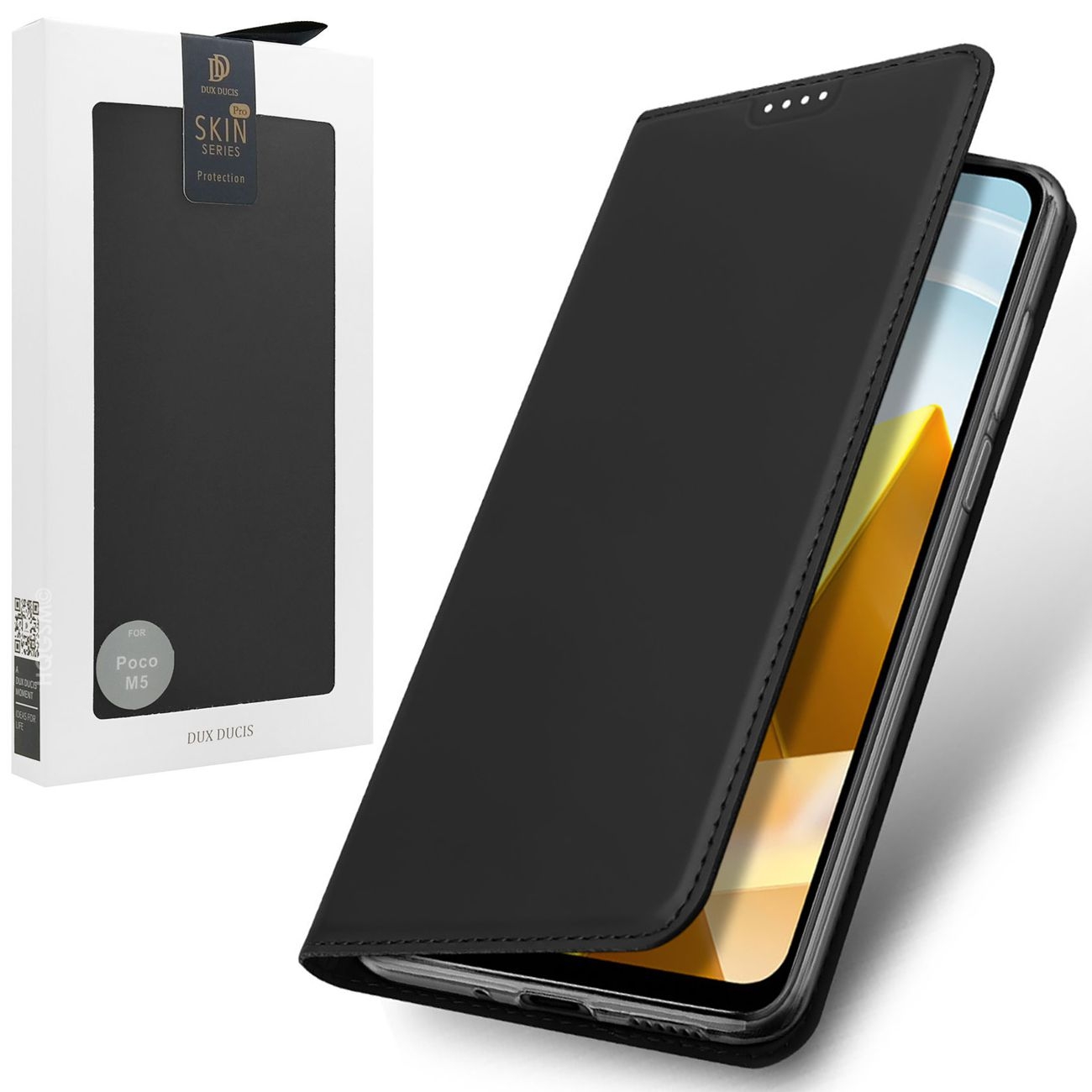 Etui z Klapką | DUX DUCIS | Skin Pro | Black do Xiaomi POCO M5