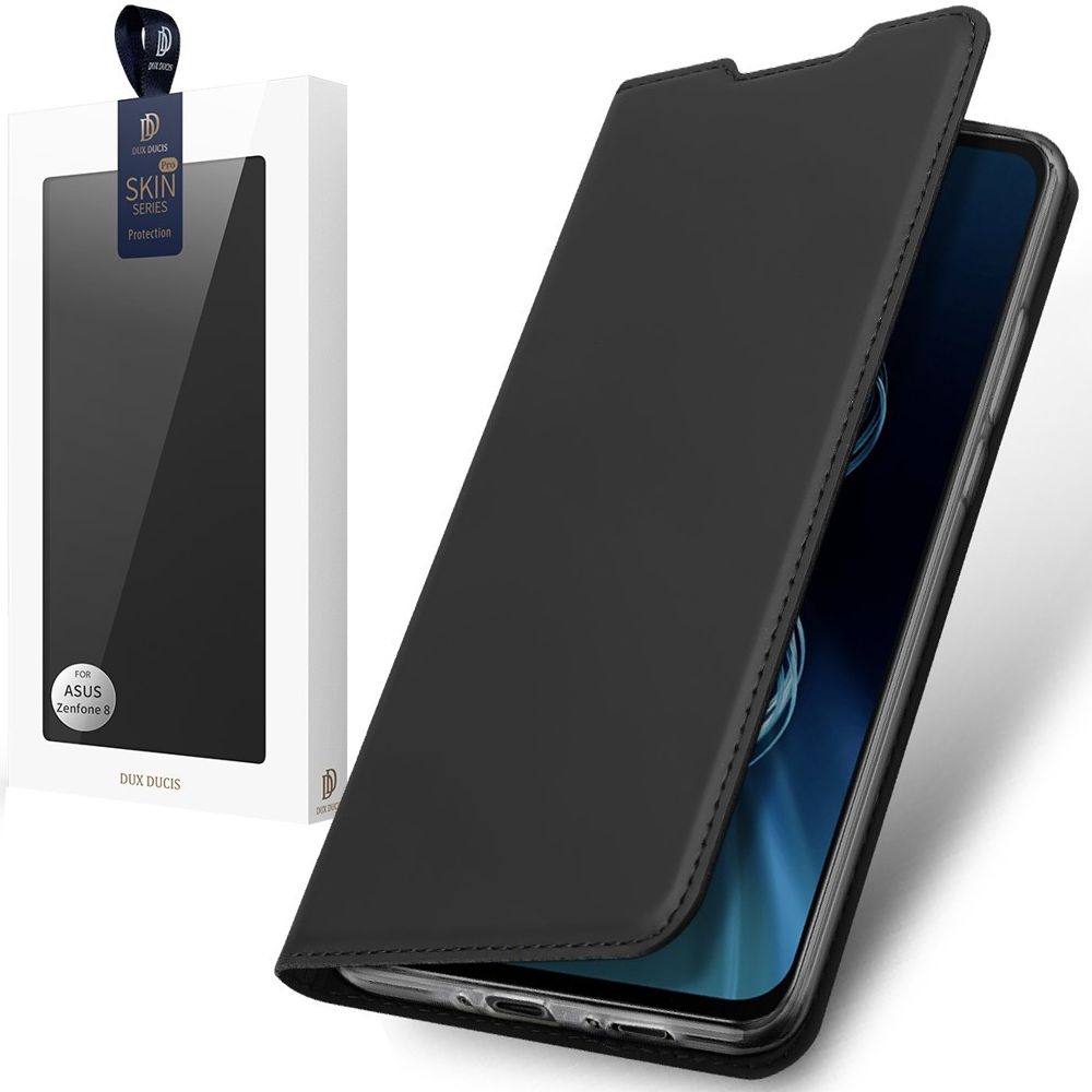 Etui z Klapką | DUX DUCIS | Skin Pro | Black do Asus Zenfone 8