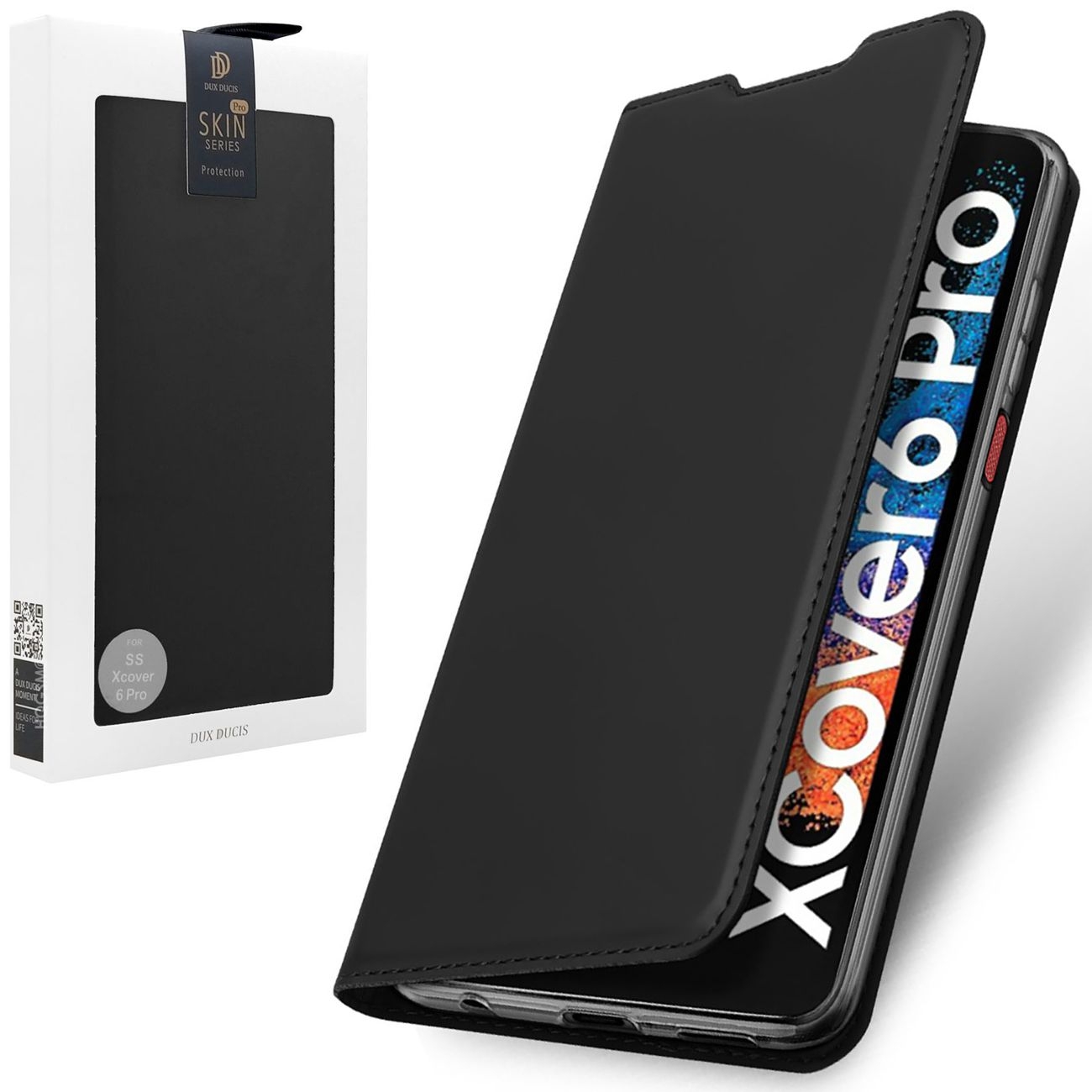Etui z Klapką | DUX DUCIS | Skin Pro | Black do Samsung Galaxy Xcover 6 Pro