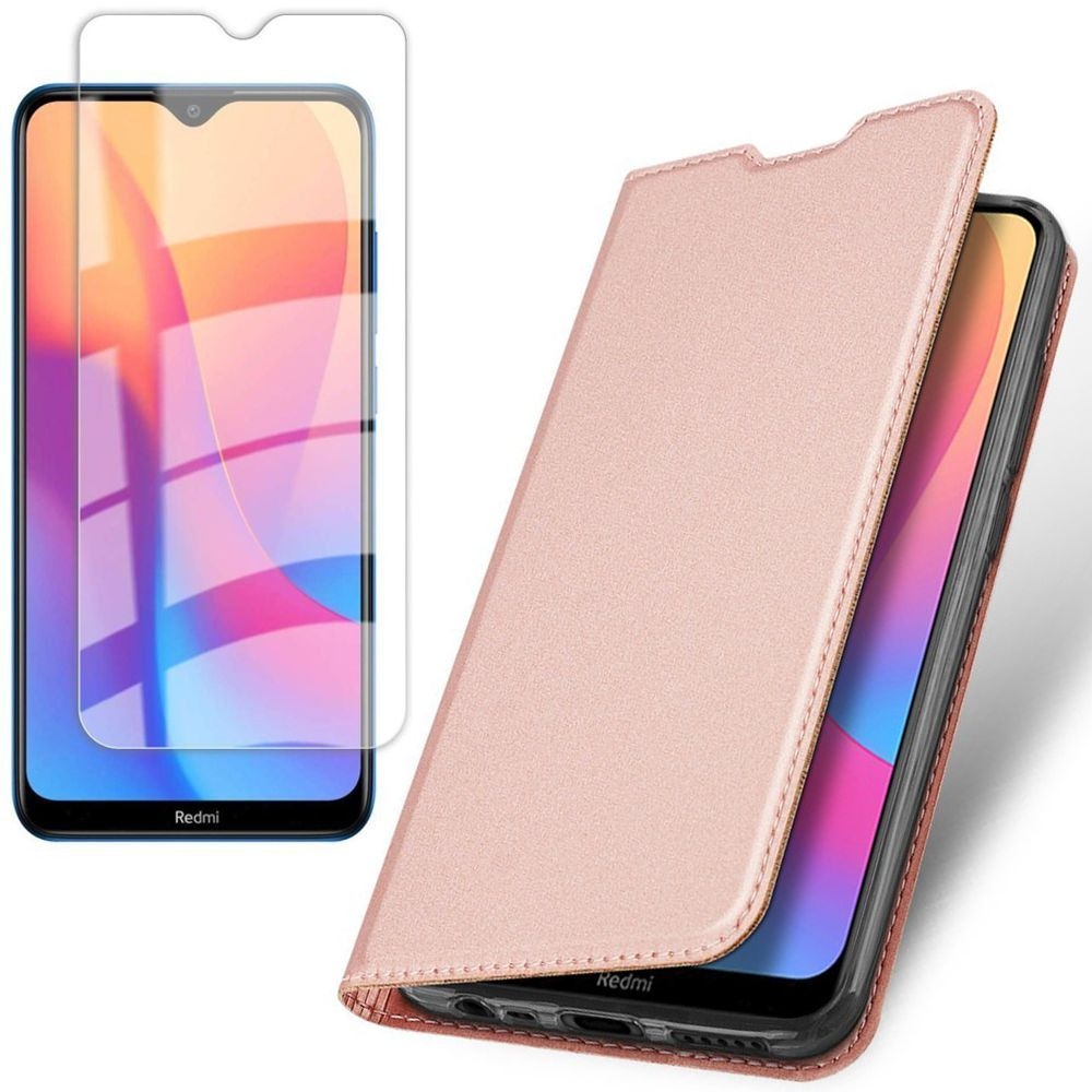 Xiaomi Redmi 8A | Etui z Klapką | DUX DUCIS | Skin Pro | Rose Gold + SZKŁO