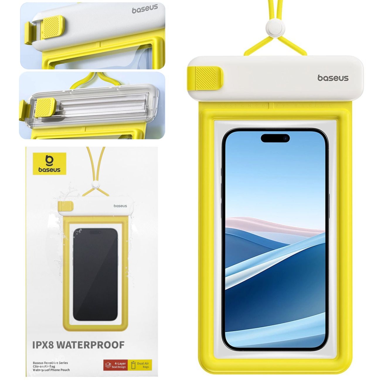 Baseus DeepDive | Pływające Wodoszczelne Wodoodporne Etui IPX8 | do 7&#8243;