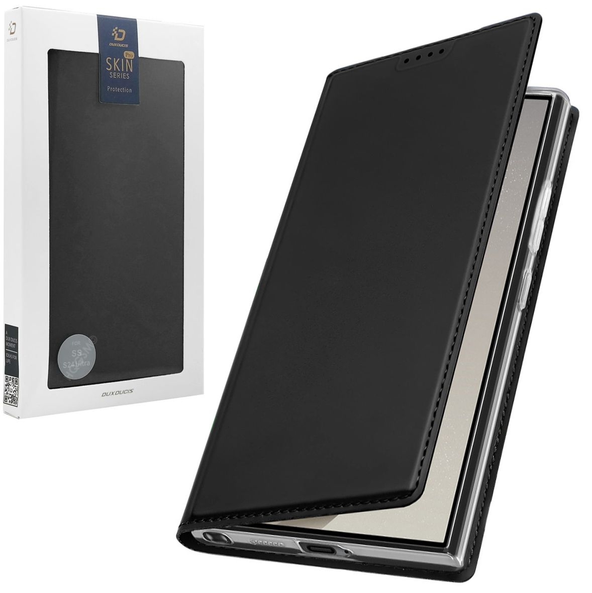 Etui z Klapką | DUX DUCIS | Skin Pro | Black do Samsung Galaxy S24 Ultra