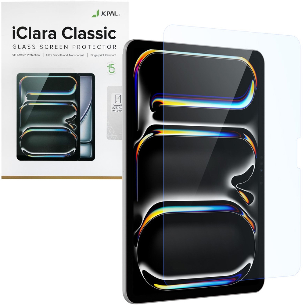 Szkło Hartowane JCPAL iClara Classic | 9H 2.5D do Apple iPad Pro 13 M5 2025 / Pro 13 M4 2024