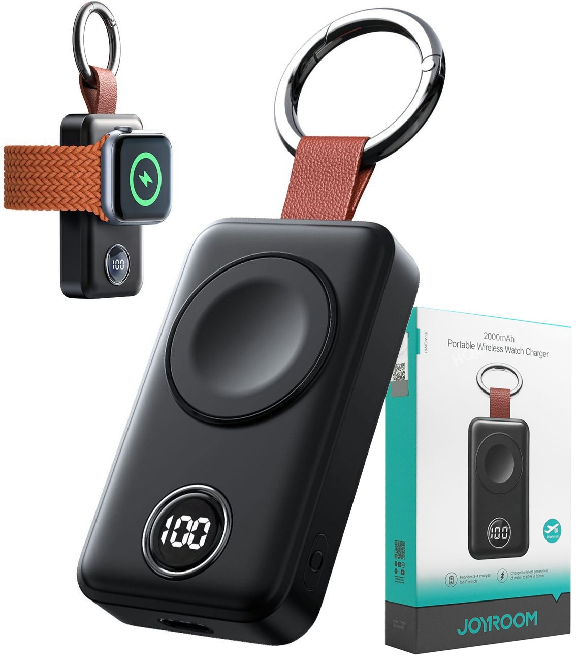 JoyRoom | Kompaktowa Ładowarka Powerbank Bezprzewodowy 2000mAh Brelok do Apple Watch