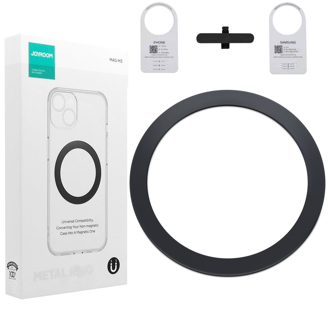 Joyroom | Uniwersalna Blaszka Podkładka pod MagSafe | Czarna