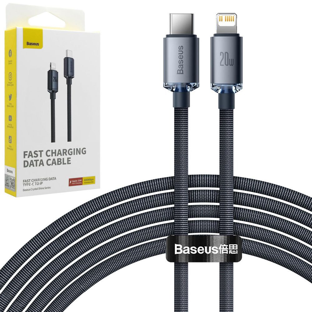 Baseus | Mocny Kabel USB-C na Apple Lightning 20W | 200cm 2m