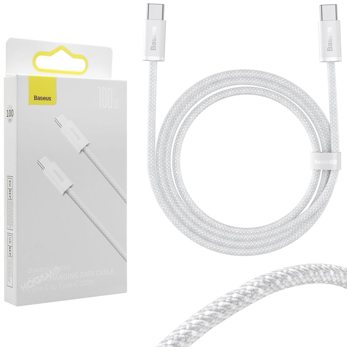Baseus | Szybki Kabel USB-C PD QC 4.0 | 100W | Biały | 100cm