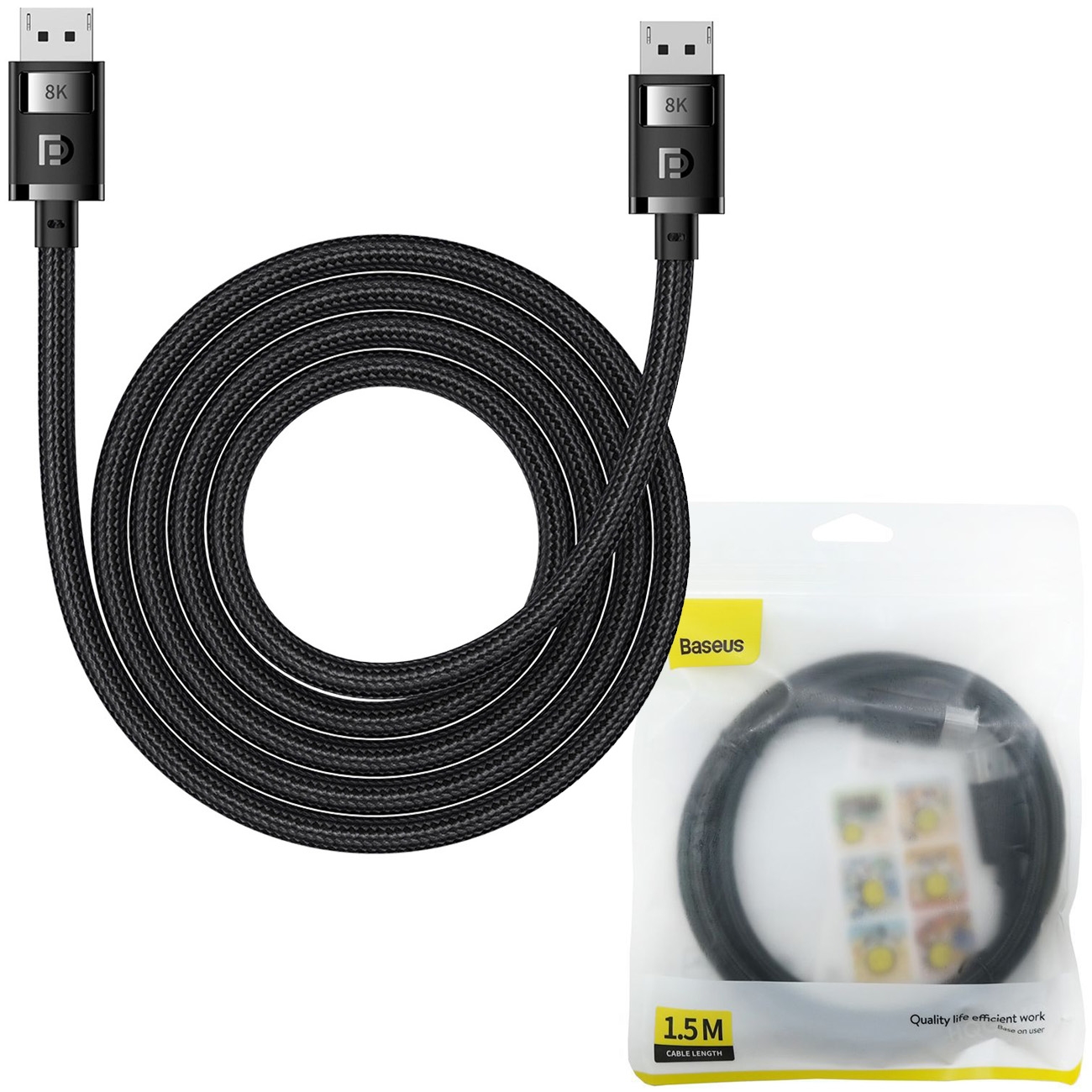 Baseus High Definition | Kabel DisplayPort 8K 60Hz | w Oplocie | 150cm