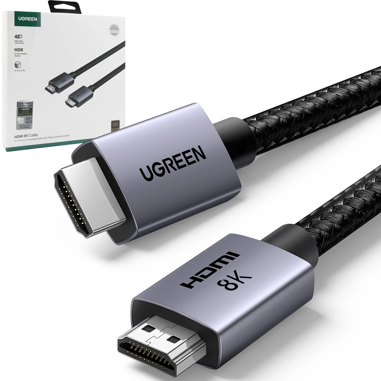 UGreen | Kabel Przewód HDMI 2.1 | 8K/60Hz 4K/240Hz 48Gb/s | 200cm 2m