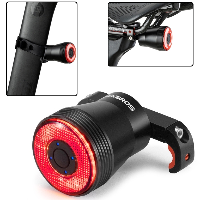 RockBros | Inteligentna Lampka Rowerowa Tylna | na Sztycę pod Siodełko | 60lm