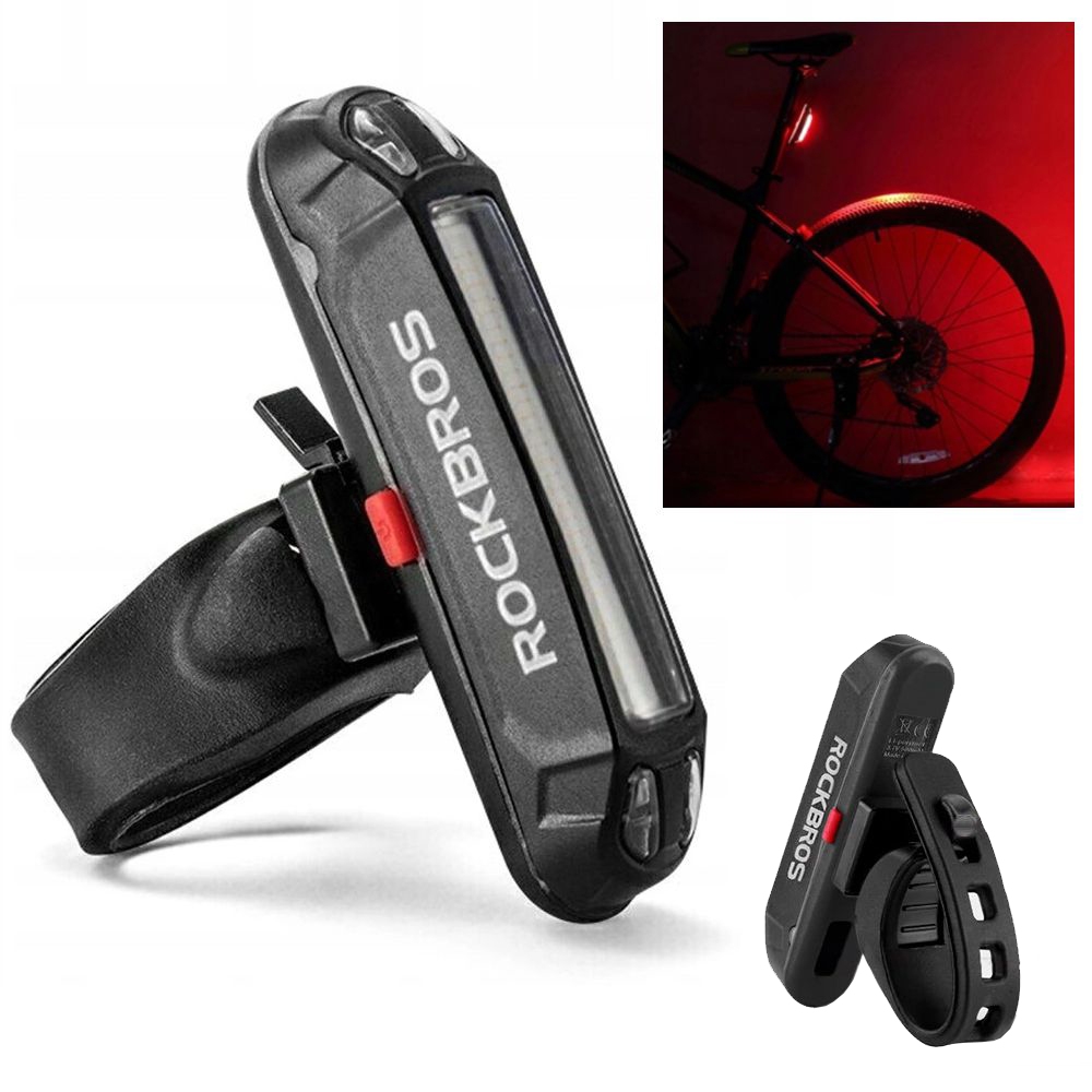 RockBros WR01 | Lampka Rowerowa Tylna | Czerwona | na Sztycę pod Siodełko | 100lm