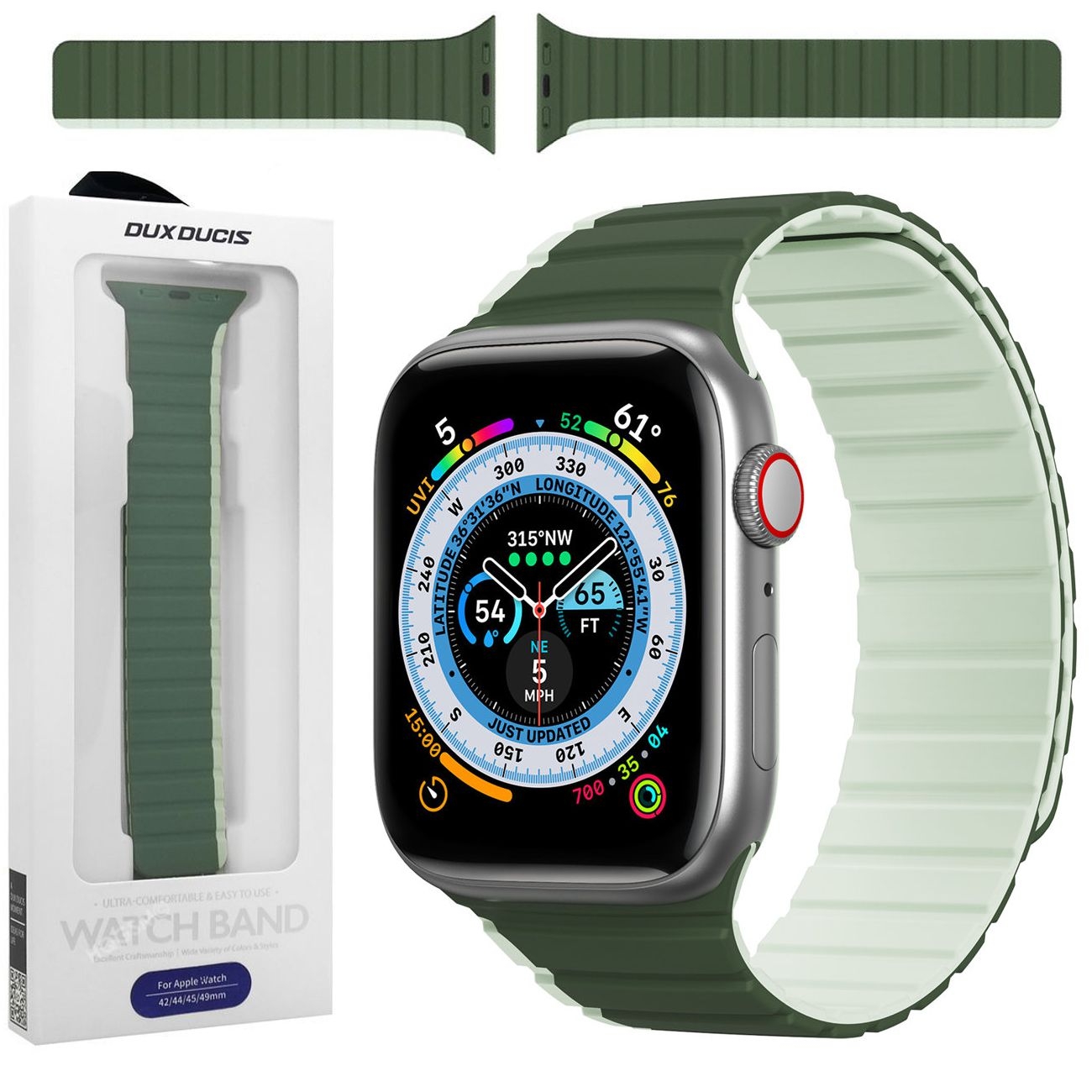 Dux Ducis | Magnetyczny Pasek Silikonowy do Apple Watch Ultra 1/2
