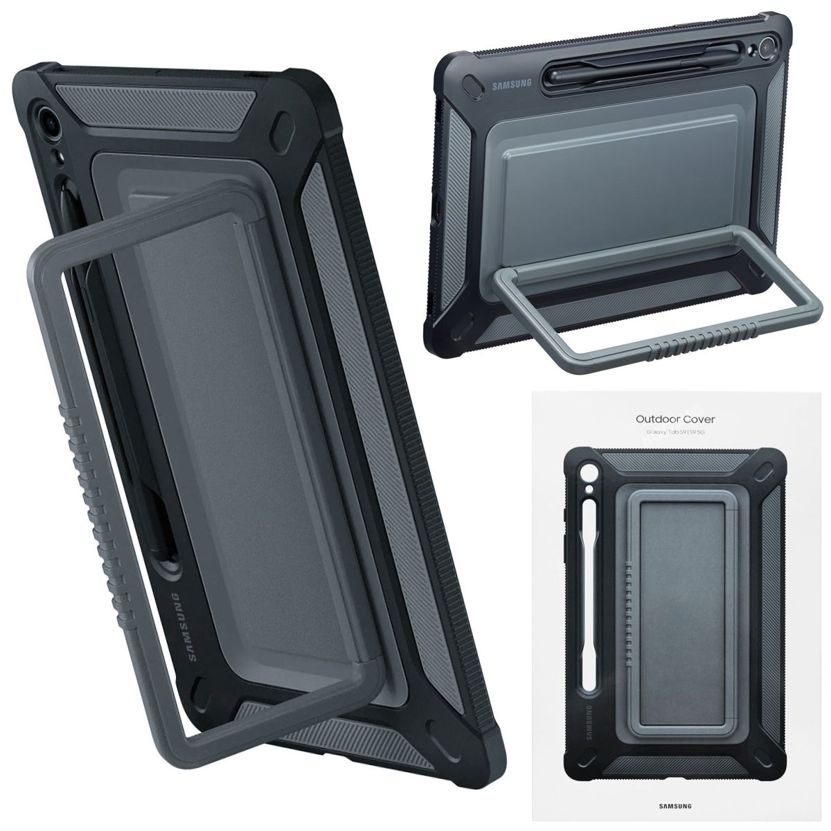 Oryginalne Etui Outdoor Cover | Tytanowe do Samsung Galaxy Tab S9 11&#8243;