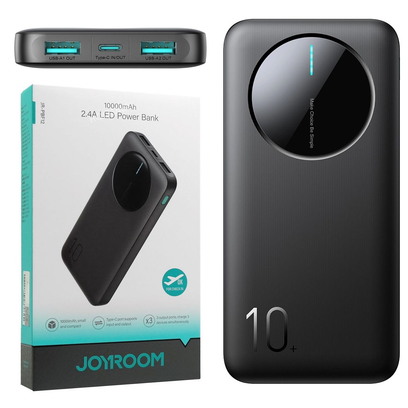 Joyroom | Powerbank 2x USB-A USB-C | 10000mAh