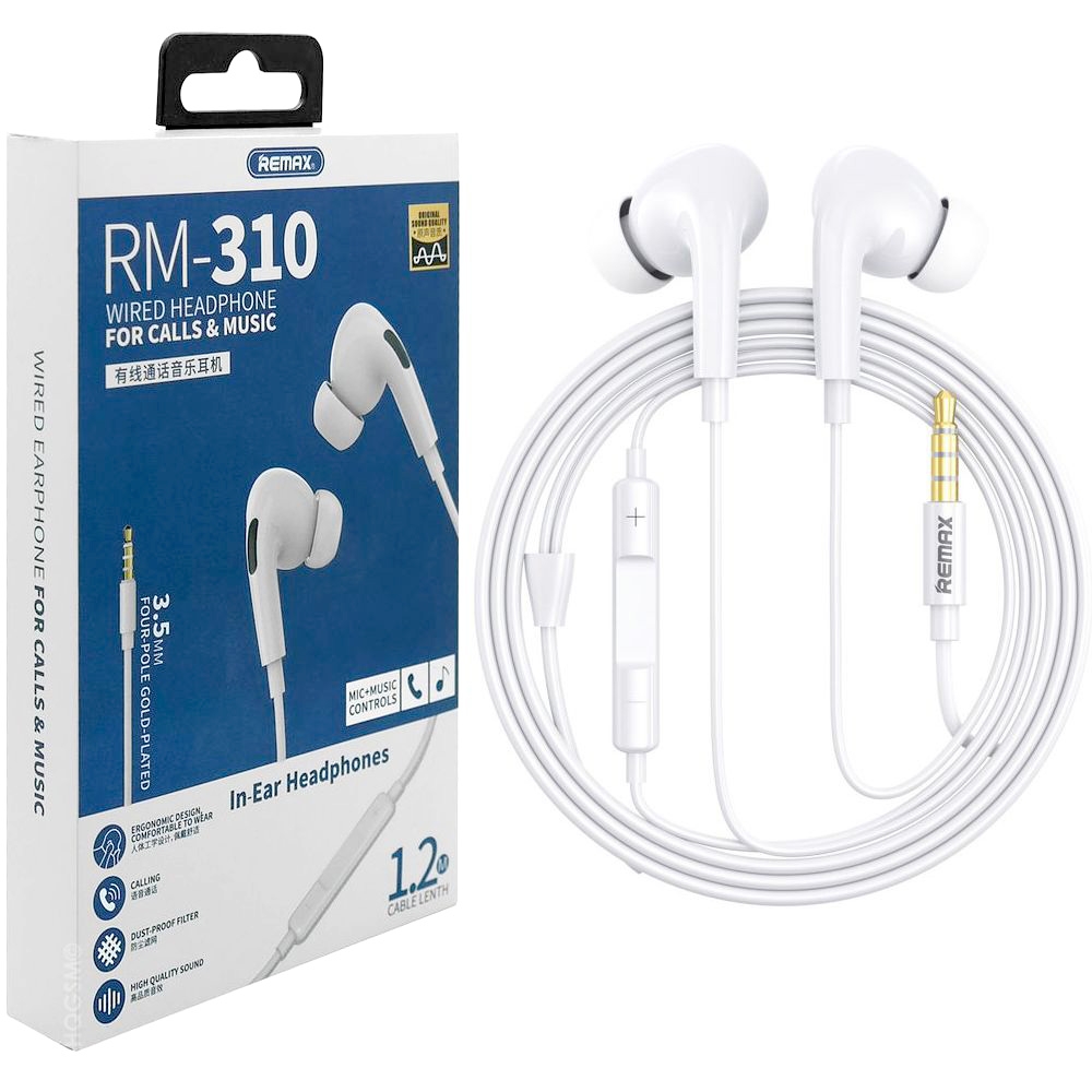Remax AirPlus Pro | Dokanałowe Słuchawki Przewodowe z Pilotem i Mikrofonem | Jack 3.5mm