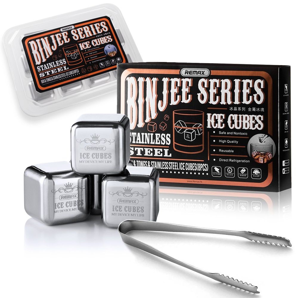 Remax Binjee | Metalowe Kostki do Drinków Whisky