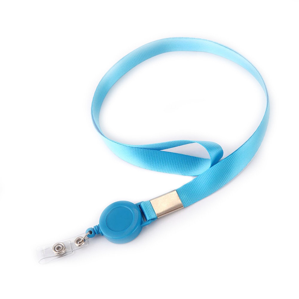 Smycz Easy Pull | Rozciągana Smyczka na Szyję na Identyfikator / Skipass | Błękitna
