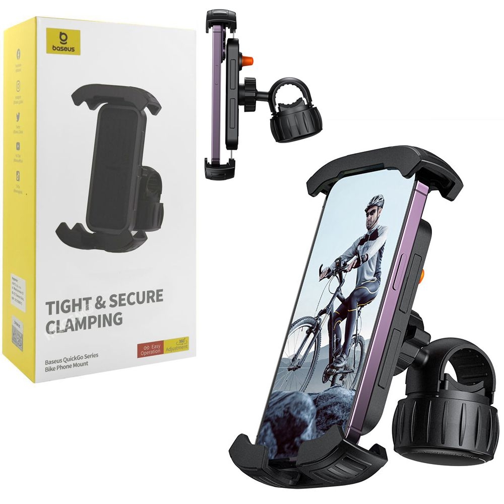 Baseus QuickGo | Bezpieczny Uchwyt Rowerowy na Telefon | Motor Rower Hulajnoga