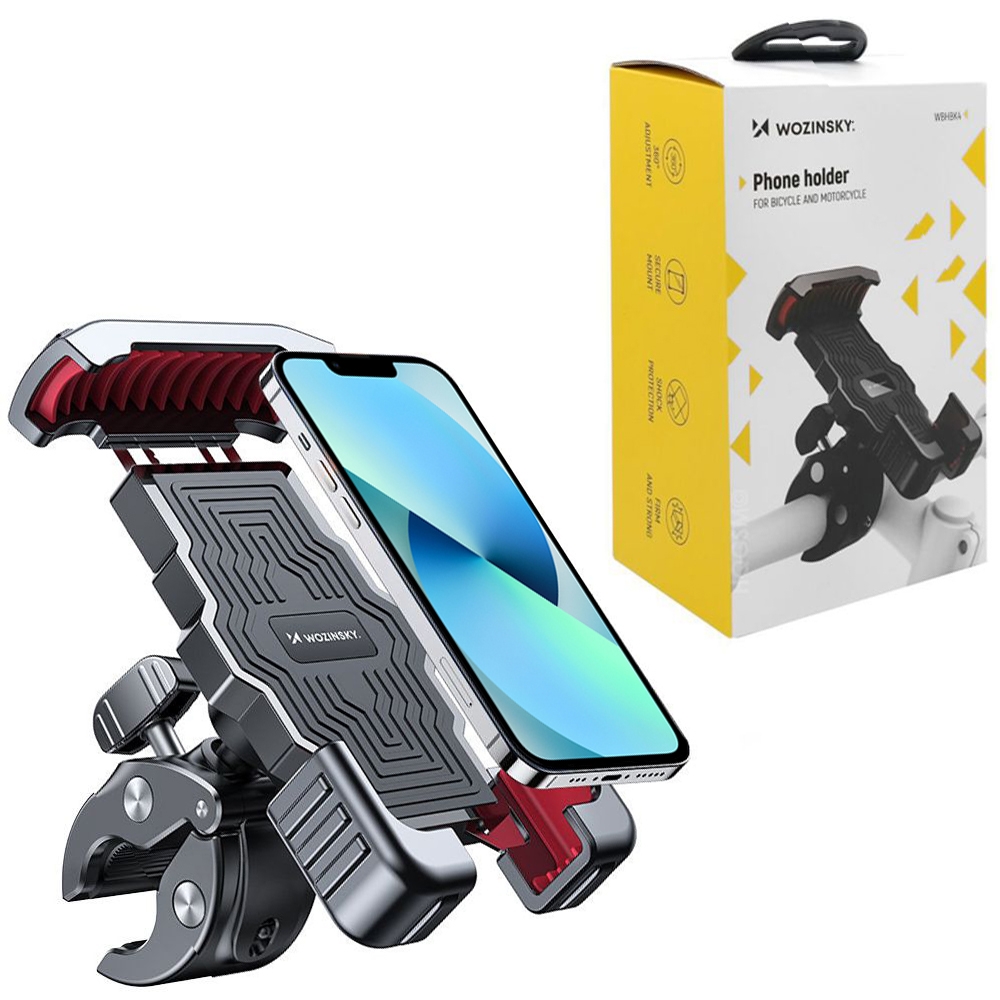 Metalowy Półautomatyczny Uchwyt na Telefon | Rower, Skuter, Motor