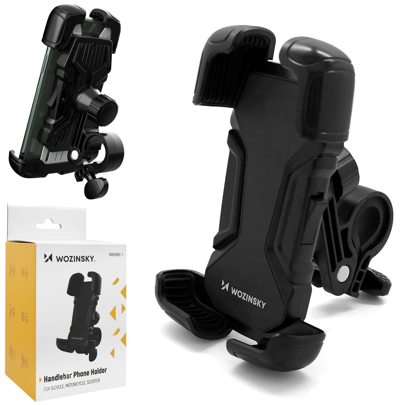 Bezpieczny Uchwyt Rowerowy Motocyklowy na Telefon | z Blokadą